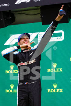 2021-08-01 - OCON Esteban (fra), Alpine F1 A521, portrait celebrates his win during the Formula 1 Magyar Nagydij 2021, Hungarian Grand Prix, 11th round of the 2021 FIA Formula One World Championship from July 30 to August 1, 2021 on the Hungaroring, in Mogyorod, near Budapest, Hungary - Photo Xavi Bonilla / DPPI - FORMULA 1 MAGYAR NAGYDIJ 2021, HUNGARIAN GRAND PRIX - FORMULA 1 - MOTORS