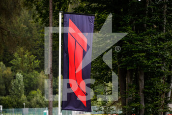 2021-08-26 - F1 flag logo during the Formula 1 Belgium Grand Prix, 12th round of the 2021 FIA Formula One World Championship from August 27 to 29, 2021 on the Circuit de Spa-Francorchamps, in Stavelot, near Liège, Belgium - Photo Florent Gooden / DPPI - FORMULA 1 BELGIUM GRAND PRIX, 12TH ROUND OF THE 2021 FIA FORMULA ONE WORLD CHAMPIONSHIP - FORMULA 1 - MOTORS