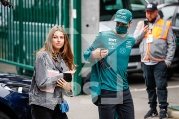 2021-08-27 - STROLL Lance (can), Aston Martin F1 AMR21, portrait with his girlfriend Sara Pagliaroli during the Formula 1 Belgium Grand Prix, 12th round of the 2021 FIA Formula One World Championship from August 27 to 29, 2021 on the Circuit de Spa-Francorchamps, in Stavelot, near Liège, Belgium - Photo Antonin Vincent / DPPI - FORMULA 1 BELGIUM GRAND PRIX, 12TH ROUND OF THE 2021 FIA FORMULA ONE WORLD CHAMPIONSHIP - FORMULA 1 - MOTORS