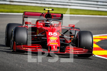 2021-08-27 - 55 SAINZ Carlos (spa), Scuderia Ferrari SF21, action during the Formula 1 Belgium Grand Prix, 12th round of the 2021 FIA Formula One World Championship from August 27 to 29, 2021 on the Circuit de Spa-Francorchamps, in Stavelot, near Liège, Belgium - Photo Antonin Vincent / DPPI - FORMULA 1 BELGIUM GRAND PRIX, 12TH ROUND OF THE 2021 FIA FORMULA ONE WORLD CHAMPIONSHIP - FORMULA 1 - MOTORS