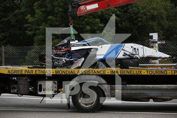 2021-08-27 - VISSER Beitske (ndl), accident, crash in W Series during the Formula 1 Belgium Grand Prix, 12th round of the 2021 FIA Formula One World Championship from August 27 to 29, 2021 on the Circuit de Spa-Francorchamps, in Stavelot, near Liège, Belgium - Photo DPPI - FORMULA 1 BELGIUM GRAND PRIX, 12TH ROUND OF THE 2021 FIA FORMULA ONE WORLD CHAMPIONSHIP - FORMULA 1 - MOTORS