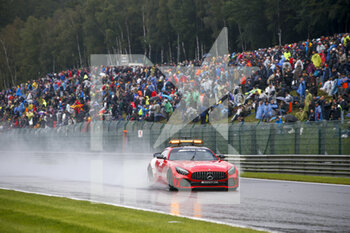 2021-08-28 - safety car, during the Formula 1 Belgium Grand Prix, 12th round of the 2021 FIA Formula One World Championship from August 27 to 29, 2021 on the Circuit de Spa-Francorchamps, in Stavelot, near Liège, Belgium - Photo DPPI - FORMULA 1 BELGIUM GRAND PRIX, 12TH ROUND OF THE 2021 FIA FORMULA ONE WORLD CHAMPIONSHIP - FORMULA 1 - MOTORS
