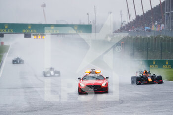 2021-08-29 - safety car, during the Formula 1 Belgium Grand Prix, 12th round of the 2021 FIA Formula One World Championship from August 27 to 29, 2021 on the Circuit de Spa-Francorchamps, in Stavelot, near Liège, Belgium - Photo Antonin Vincent / DPPI - FORMULA 1 BELGIUM GRAND PRIX, 12TH ROUND OF THE 2021 FIA FORMULA ONE WORLD CHAMPIONSHIP - FORMULA 1 - MOTORS