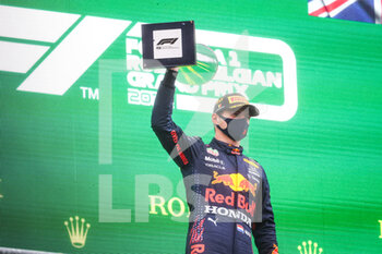 2021-08-29 - podium VERSTAPPEN Max (ned), Red Bull Racing Honda RB16B, portrait during the Formula 1 Belgium Grand Prix, 12th round of the 2021 FIA Formula One World Championship from August 27 to 29, 2021 on the Circuit de Spa-Francorchamps, in Stavelot, near Liège, Belgium - Photo Antonin Vincent / DPPI - FORMULA 1 BELGIUM GRAND PRIX, 12TH ROUND OF THE 2021 FIA FORMULA ONE WORLD CHAMPIONSHIP - FORMULA 1 - MOTORS