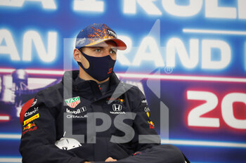 2021-08-29 - VERSTAPPEN Max (ned), Red Bull Racing Honda RB16B, portrait press conference after race during the Formula 1 Belgium Grand Prix, 12th round of the 2021 FIA Formula One World Championship from August 27 to 29, 2021 on the Circuit de Spa-Francorchamps, in Stavelot, near Liège, Belgium - Photo Antonin Vincent / DPPI - FORMULA 1 BELGIUM GRAND PRIX, 12TH ROUND OF THE 2021 FIA FORMULA ONE WORLD CHAMPIONSHIP - FORMULA 1 - MOTORS
