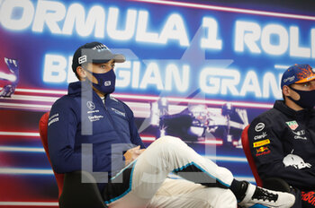 2021-08-29 - RUSSELL George (gbr), Williams Racing F1 FW43B, portrait press conference after race during the Formula 1 Belgium Grand Prix, 12th round of the 2021 FIA Formula One World Championship from August 27 to 29, 2021 on the Circuit de Spa-Francorchamps, in Stavelot, near Liège, Belgium - Photo Antonin Vincent / DPPI - FORMULA 1 BELGIUM GRAND PRIX, 12TH ROUND OF THE 2021 FIA FORMULA ONE WORLD CHAMPIONSHIP - FORMULA 1 - MOTORS