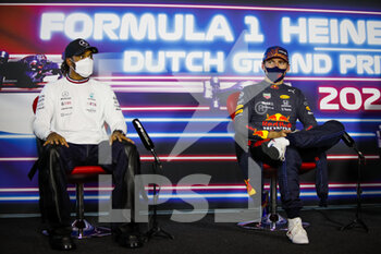 2021-09-04 - HAMILTON Lewis (gbr), Mercedes AMG F1 GP W12 E Performance, VERSTAPPEN Max (ned), Red Bull Racing Honda RB16B, portrai, press conference during the Formula 1 Heineken Dutch Grand Prix 2021, 13th round of the 2021 FIA Formula One World Championship from September 3 to 5, 2021 on the Circuit Zandvoort, in Zandvoort, Netherlands - FORMULA 1 HEINEKEN DUTCH GRAND PRIX 2021, 13TH ROUND OF THE 2021 FIA FORMULA ONE WORLD CHAMPIONSHIP - FORMULA 1 - MOTORS