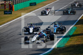 2021-09-12 - 63 RUSSELL George (gbr), Williams Racing F1 FW43B, 06 LATIFI Nicholas (can), Williams Racing F1 FW43B, 31 OCON Esteban (fra), Alpine F1 A521, action during the Formula 1 Heineken Gran Premio D'italia 2021, Italian Grand Prix, 14th round of the 2021 FIA Formula One World Championship from September 9 to 12, 2021 on the Autodromo Nazionale di Monza, in Monza, Italy - FORMULA 1 HEINEKEN GRAN PREMIO D'ITALIA 2021, ITALIAN GRAND PRIX, 14TH ROUND OF THE 2021 FIA FORMULA ONE WORLD CHAMPIONSHIP - FORMULA 1 - MOTORS
