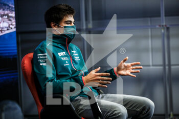 2021-09-23 - STROLL Lance (can), Aston Martin F1 AMR21, portrait press conference during the Formula 1 VTB Russian Grand Prix 2021, 15th round of the 2021 FIA Formula One World Championship from September 24 to 26, 2021 on the Sochi Autodrom, in Sochi, Russia - FORMULA 1 VTB RUSSIAN GRAND PRIX 2021, 15TH ROUND OF THE 2021 FIA FORMULA ONE WORLD CHAMPIONSHIP - FORMULA 1 - MOTORS