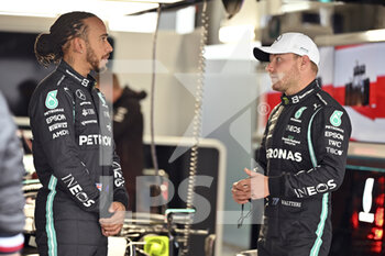 2021-09-24 - HAMILTON Lewis (gbr), Mercedes AMG F1 GP W12 E Performance, portrait BOTTAS Valtteri (fin), Mercedes AMG F1 GP W12 E Performance, portrait during the Formula 1 VTB Russian Grand Prix 2021, 15th round of the 2021 FIA Formula One World Championship from September 24 to 26, 2021 on the Sochi Autodrom, in Sochi, Russia - FORMULA 1 VTB RUSSIAN GRAND PRIX 2021, 15TH ROUND OF THE 2021 FIA FORMULA ONE WORLD CHAMPIONSHIP - FORMULA 1 - MOTORS