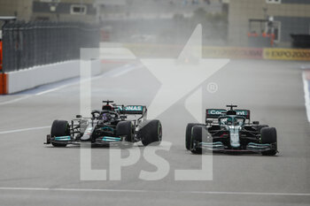 2021-09-25 - 44 HAMILTON Lewis (gbr), Mercedes AMG F1 GP W12 E Performance, action 18 STROLL Lance (can), Aston Martin F1 AMR21, action during the Formula 1 VTB Russian Grand Prix 2021, 15th round of the 2021 FIA Formula One World Championship from September 24 to 26, 2021 on the Sochi Autodrom, in Sochi, Russia - FORMULA 1 VTB RUSSIAN GRAND PRIX 2021, 15TH ROUND OF THE 2021 FIA FORMULA ONE WORLD CHAMPIONSHIP - FORMULA 1 - MOTORS
