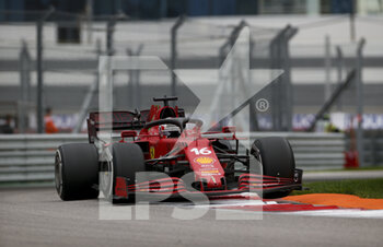 2021-09-26 - 16 LECLERC Charles (mco), Scuderia Ferrari SF21, action during the Formula 1 VTB Russian Grand Prix 2021, 15th round of the 2021 FIA Formula One World Championship from September 24 to 26, 2021 on the Sochi Autodrom, in Sochi, Russia - FORMULA 1 VTB RUSSIAN GRAND PRIX 2021, 15TH ROUND OF THE 2021 FIA FORMULA ONE WORLD CHAMPIONSHIP - FORMULA 1 - MOTORS