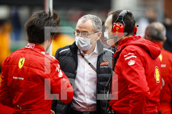 2021-10-10 - SAINZ Carlos (spa), Scuderia Ferrari SF21, portrait Stefano Domenicali CEO of Formula One Group portrait during the Formula 1 Rolex Turkish Grand Prix 2021, 16th round of the 2021 FIA Formula One World Championship from October 8 to 10, 2021 on the Istanbul Park, in Tuzla, Turkey - FORMULA 1 ROLEX TURKISH GRAND PRIX 2021, 16TH ROUND OF THE 2021 FIA FORMULA ONE WORLD CHAMPIONSHIP - FORMULA 1 - MOTORS
