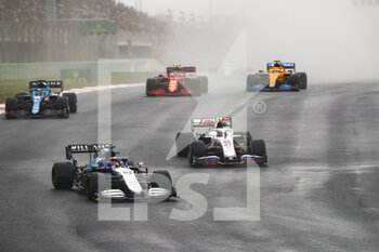 2021-10-10 - 63 RUSSELL George (gbr), Williams Racing F1 FW43B, action 47 SCHUMACHER Mick (ger), Haas F1 Team VF-21 Ferrari, action 14 ALONSO Fernando (spa), Alpine F1 A521, action 55 SAINZ Carlos (spa), Scuderia Ferrari SF21, action 03 RICCIARDO Daniel (aus), McLaren MCL35M, action during the Formula 1 Rolex Turkish Grand Prix 2021, 16th round of the 2021 FIA Formula One World Championship from October 8 to 10, 2021 on the Istanbul Park, in Tuzla, Turkey - FORMULA 1 ROLEX TURKISH GRAND PRIX 2021, 16TH ROUND OF THE 2021 FIA FORMULA ONE WORLD CHAMPIONSHIP - FORMULA 1 - MOTORS
