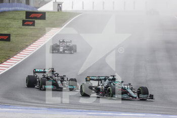 2021-10-10 - 18 STROLL Lance (can), Aston Martin F1 AMR21, action and 44 HAMILTON Lewis (gbr), Mercedes AMG F1 GP W12 E Performance during the Formula 1 Rolex Turkish Grand Prix 2021, 16th round of the 2021 FIA Formula One World Championship from October 8 to 10, 2021 on the Istanbul Park, in Tuzla, Turkey - FORMULA 1 ROLEX TURKISH GRAND PRIX 2021, 16TH ROUND OF THE 2021 FIA FORMULA ONE WORLD CHAMPIONSHIP - FORMULA 1 - MOTORS