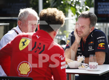 2021-10-22 - HORNER Christian (gbr), Team Principal of Red Bull Racing, BINOTTO Mattia (ita), Managing Director of the Scuderia Ferrari, portrait during the Formula 1 Aramco United States Grand Prix 2021, 17th round of the 2021 FIA Formula One World Championship from October 21 to 24, 2021 on the Circuit of the Americas, in Austin, Texas, United States of American - FORMULA 1 ARAMCO UNITED STATES GRAND PRIX 2021, 17TH ROUND OF THE 2021 FIA FORMULA ONE WORLD CHAMPIONSHIP - FORMULA 1 - MOTORS