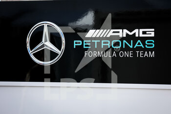 2021-10-23 - Mercedes AMG F1 GP W12 E Performance, logo illustration during the Formula 1 Aramco United States Grand Prix 2021, 17th round of the 2021 FIA Formula One World Championship from October 21 to 24, 2021 on the Circuit of the Americas, in Austin, Texas, United States of American - FORMULA 1 ARAMCO UNITED STATES GRAND PRIX 2021, 17TH ROUND OF THE 2021 FIA FORMULA ONE WORLD CHAMPIONSHIP - FORMULA 1 - MOTORS