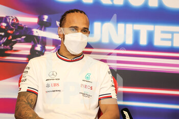 2021-10-23 - press conference HAMILTON Lewis (gbr), Mercedes AMG F1 GP W12 E Performance, portrait during the Formula 1 Aramco United States Grand Prix 2021, 17th round of the 2021 FIA Formula One World Championship from October 21 to 24, 2021 on the Circuit of the Americas, in Austin, Texas, United States of American - FORMULA 1 ARAMCO UNITED STATES GRAND PRIX 2021, 17TH ROUND OF THE 2021 FIA FORMULA ONE WORLD CHAMPIONSHIP - FORMULA 1 - MOTORS