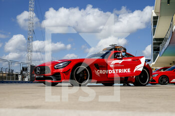2021-10-23 - Mercedes AMG safety car, during the Formula 1 Aramco United States Grand Prix 2021, 17th round of the 2021 FIA Formula One World Championship from October 21 to 24, 2021 on the Circuit of the Americas, in Austin, Texas, United States of American - FORMULA 1 ARAMCO UNITED STATES GRAND PRIX 2021, 17TH ROUND OF THE 2021 FIA FORMULA ONE WORLD CHAMPIONSHIP - FORMULA 1 - MOTORS
