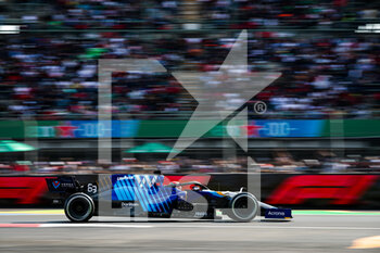2021-11-05 - 63 RUSSELL George (gbr), Williams Racing F1 FW43B, action during the Formula 1 Gran Premio De La Ciudad De Mexico 2021, Mexico City Grand Prix, 18th round of the 2021 FIA Formula One World Championship from November 5 to 7, 2021 on the Autodromo Hermanos Rodriguez, in Mexico City, Mexico - FORMULA 1 GRAN PREMIO DE LA CIUDAD DE MEXICO 2021, MEXICO CITY GRAND PRIX, 18TH ROUND OF THE 2021 FIA FORMULA ONE WORLD CHAMPIONSHIP - FORMULA 1 - MOTORS