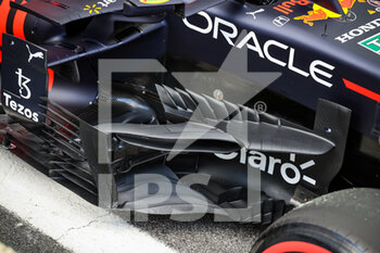 2021-11-12 - Red Bull Racing Honda RB16B, mechanical detail of the barge board during the Formula 1 Heineken Grande Premio De Sao Paulo 2021, Sao Paulo Grand Prix, 19th round of the 2021 FIA Formula One World Championship from November 12 to 14, 2021 on the Interlagos Circuit, in Sao Paulo, Brazil - FORMULA 1 HEINEKEN GRANDE PREMIO DE SAO PAULO 2021, SAO PAULO GRAND PRIX, 19TH ROUND OF THE 2021 FIA FORMULA ONE WORLD CHAMPIONSHIP - FORMULA 1 - MOTORS