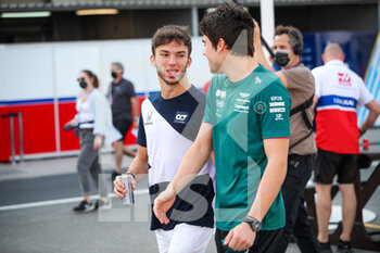 2021-11-18 - GASLY Pierre (fra), Scuderia AlphaTauri Honda AT02, STROLL Lance (can), Aston Martin F1 AMR21, portrait during the Formula 1 Ooredoo Qatar Grand Prix 2021, 20th round of the 2021 FIA Formula One World Championship from November 19 to 21, 2021 on the Losail International Circuit, in Lusail, Qatar - FORMULA 1 OOREDOO QATAR GRAND PRIX 2021, 20TH ROUND OF THE 2021 FIA FORMULA ONE WORLD CHAMPIONSHIP - FORMULA 1 - MOTORS