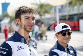2021-11-19 - GASLY Pierre (fra), Scuderia AlphaTauri Honda AT02, TSUNODA Yuki (jap), Scuderia AlphaTauri Honda AT02, portrait during the Formula 1 Ooredoo Qatar Grand Prix 2021, 20th round of the 2021 FIA Formula One World Championship from November 19 to 21, 2021 on the Losail International Circuit, in Lusail, Qatar - FORMULA 1 OOREDOO QATAR GRAND PRIX 2021, 20TH ROUND OF THE 2021 FIA FORMULA ONE WORLD CHAMPIONSHIP - FORMULA 1 - MOTORS