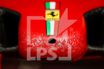 2021-11-20 - Scuderia Ferrari SF21, mechanical detail of the front wing used by gravels during the Formula 1 Ooredoo Qatar Grand Prix 2021, 20th round of the 2021 FIA Formula One World Championship from November 19 to 21, 2021 on the Losail International Circuit, in Lusail, Qatar - FORMULA 1 OOREDOO QATAR GRAND PRIX 2021, 20TH ROUND OF THE 2021 FIA FORMULA ONE WORLD CHAMPIONSHIP - FORMULA 1 - MOTORS