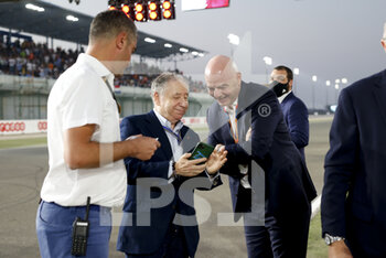 2021-11-21 - TODT Jean (fra), FIA President, Gianni Infantino, FIFA President during the Formula 1 Ooredoo Qatar Grand Prix 2021, 20th round of the 2021 FIA Formula One World Championship from November 19 to 21, 2021 on the Losail International Circuit, in Lusail, Qatar - FORMULA 1 OOREDOO QATAR GRAND PRIX 2021, 20TH ROUND OF THE 2021 FIA FORMULA ONE WORLD CHAMPIONSHIP - FORMULA 1 - MOTORS