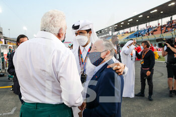 2021-11-21 - TODT Jean (fra), FIA President, portrait starting grid with STROLL Lawrence (can), Aston Martin F1 owner, portraitduring the Formula 1 Ooredoo Qatar Grand Prix 2021, 20th round of the 2021 FIA Formula One World Championship from November 19 to 21, 2021 on the Losail International Circuit, in Lusail, Qatar - FORMULA 1 OOREDOO QATAR GRAND PRIX 2021, 20TH ROUND OF THE 2021 FIA FORMULA ONE WORLD CHAMPIONSHIP - FORMULA 1 - MOTORS
