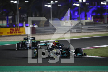 2021-11-21 - 77 BOTTAS Valtteri (fin), Mercedes AMG F1 GP W12 E Performance, action 18 STROLL Lance (can), Aston Martin F1 AMR21, action during the Formula 1 Ooredoo Qatar Grand Prix 2021, 20th round of the 2021 FIA Formula One World Championship from November 19 to 21, 2021 on the Losail International Circuit, in Lusail, Qatar - FORMULA 1 OOREDOO QATAR GRAND PRIX 2021, 20TH ROUND OF THE 2021 FIA FORMULA ONE WORLD CHAMPIONSHIP - FORMULA 1 - MOTORS