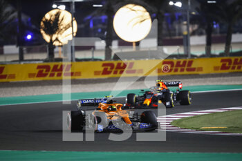 2021-11-21 - 04 NORRIS Lando (gbr), McLaren MCL35M, action 11 PEREZ Sergio (mex), Red Bull Racing Honda RB16B, action during the Formula 1 Ooredoo Qatar Grand Prix 2021, 20th round of the 2021 FIA Formula One World Championship from November 19 to 21, 2021 on the Losail International Circuit, in Lusail, Qatar - FORMULA 1 OOREDOO QATAR GRAND PRIX 2021, 20TH ROUND OF THE 2021 FIA FORMULA ONE WORLD CHAMPIONSHIP - FORMULA 1 - MOTORS
