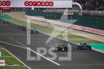2021-11-21 - 11 PEREZ Sergio (mex), Red Bull Racing Honda RB16B, 10 GASLY Pierre (fra), Scuderia AlphaTauri Honda AT02, action during the Formula 1 Ooredoo Qatar Grand Prix 2021, 20th round of the 2021 FIA Formula One World Championship from November 19 to 21, 2021 on the Losail International Circuit, in Lusail, Qatar - FORMULA 1 OOREDOO QATAR GRAND PRIX 2021, 20TH ROUND OF THE 2021 FIA FORMULA ONE WORLD CHAMPIONSHIP - FORMULA 1 - MOTORS