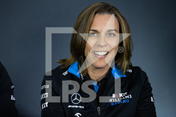 2021-11-28 - press conference WILLIAMS Claire (gbr), Deputy Team Principal of Williams F1 Racing, portrait during the 2019 Formula One World Championship, Grand Prix of Azerbaijan from April 25 to 28 in Baku - FRANK WILLIAMS FROM 1942 TO 2021 - FORMULA 1 - MOTORS