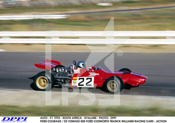 2021-11-28 - AUTO - F1 1970 - SOUTH AFRICA - KYALAMI - PHOTO: DPPI PIERS COURAGE / DE TOMASO 505 FORD COSWORTH FRANCK WILLIAMS RACING CARS - ACTION - FRANK WILLIAMS FROM 1942 TO 2021 - FORMULA 1 - MOTORS
