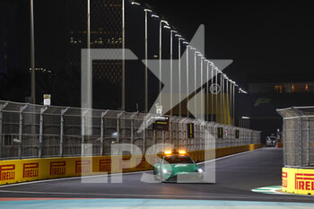 2021-12-03 - FIA Aston Martin Safety Car in action during the Formula 1 stc Saudi Arabian Grand Prix 2021, 21th round of the 2021 FIA Formula One World Championship from December 3 to 5, 2021 on the Jeddah Corniche Circuit, in Jeddah, Saudi Arabia - FORMULA 1 STC SAUDI ARABIAN GRAND PRIX 2021, 21TH ROUND OF THE 2021 FIA FORMULA ONE WORLD CHAMPIONSHIP - FORMULA 1 - MOTORS
