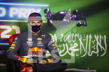 2021-12-04 - VERSTAPPEN Max (ned), Red Bull Racing Honda RB16B, press conference during the Formula 1 stc Saudi Arabian Grand Prix 2021, 21th round of the 2021 FIA Formula One World Championship from December 3 to 5, 2021 on the Jeddah Corniche Circuit, in Jeddah, Saudi Arabia - FORMULA 1 STC SAUDI ARABIAN GRAND PRIX 2021, 21TH ROUND OF THE 2021 FIA FORMULA ONE WORLD CHAMPIONSHIP - FORMULA 1 - MOTORS