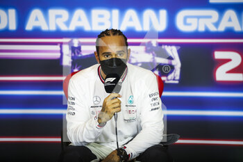 2021-12-04 - HAMILTON Lewis (gbr), Mercedes AMG F1 GP W12 E Performance, portrait, press conference during the Formula 1 stc Saudi Arabian Grand Prix 2021, 21th round of the 2021 FIA Formula One World Championship from December 3 to 5, 2021 on the Jeddah Corniche Circuit, in Jeddah, Saudi Arabia - FORMULA 1 STC SAUDI ARABIAN GRAND PRIX 2021, 21TH ROUND OF THE 2021 FIA FORMULA ONE WORLD CHAMPIONSHIP - FORMULA 1 - MOTORS