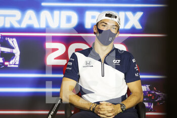 2021-12-09 - GASLY Pierre (fra), Scuderia AlphaTauri Honda AT02, portrait, Thursday press conference during the Formula 1 Etihad Airways Abu Dhabi Grand Prix 2021, 22th round of the 2021 FIA Formula One World Championship from December 10 to 12, 2021 on the Yas Marina Circuit, in Yas Island, Abu Dhabi - FORMULA 1 ETIHAD AIRWAYS ABU DHABI GRAND PRIX 2021, 22TH ROUND OF THE 2021 FIA FORMULA ONE WORLD CHAMPIONSHIP - FORMULA 1 - MOTORS