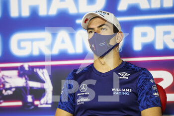 2021-12-09 - LATIFI Nicholas (can), Williams Racing F1 FW43B, portrait, Thursday press conference during the Formula 1 Etihad Airways Abu Dhabi Grand Prix 2021, 22th round of the 2021 FIA Formula One World Championship from December 10 to 12, 2021 on the Yas Marina Circuit, in Yas Island, Abu Dhabi - FORMULA 1 ETIHAD AIRWAYS ABU DHABI GRAND PRIX 2021, 22TH ROUND OF THE 2021 FIA FORMULA ONE WORLD CHAMPIONSHIP - FORMULA 1 - MOTORS