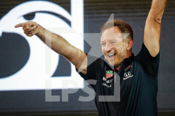 2021-12-12 - podium HORNER Christian (gbr), Team Principal of Red Bull Racing, portrait during the Formula 1 Etihad Airways Abu Dhabi Grand Prix 2021, 22th round of the 2021 FIA Formula One World Championship from December 10 to 12, 2021 on the Yas Marina Circuit, in Yas Island, Abu Dhabi - FORMULA 1 ETIHAD AIRWAYS ABU DHABI GRAND PRIX 2021, 22TH ROUND OF THE 2021 FIA FORMULA ONE WORLD CHAMPIONSHIP - FORMULA 1 - MOTORS