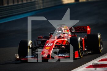 2021-12-14 - 16 LECLERC Charles (mco), Scuderia Ferrari, action during the 2021 post-season tests from December 14 to 15, 2021 on the Yas Marina Circuit, in Yas Island, Abu Dhabi - 2021 POST-SEASON TESTS - FORMULA 1 - MOTORS