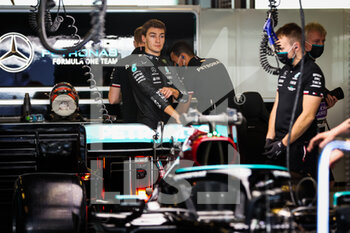 2021-12-15 - 63 RUSSELL George (gbr), Mercedes AMG F1 GP, portrait during the 2021 post-season tests from December 14 to 15, 2021 on the Yas Marina Circuit, in Yas Island, Abu Dhabi - 2021 POST-SEASON TESTS - FORMULA 1 - MOTORS