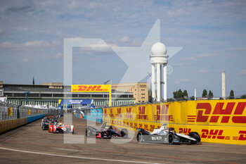2021-08-15 - 71 Nato Norman (fra), ROKiT Venturi Racing, Mercedes-Benz EQ Silver Arrow 02, action 22 Rowland Oliver (gbr), Nissan e.dams, Nissan IM02, action 29 Sims Alexander (gbr), Mahindra Racing, Mahinda M7Electro, action during the 2021 Berlin ePrix, 8th meeting of the 2020-21 Formula E World Championship, on the Tempelhof Airport Street Circuit from August 14 to 15, in Berlin, Germany - Photo Germain Hazard / DPPI - 2021 BERLIN EPRIX, 8TH MEETING OF THE 2020-21 FORMULA E WORLD CHAMPIONSHIP - FORMULA E - MOTORS