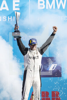 2021-08-15 - NATO Norman (fra), ROKiT Venturi Racing, Mercedes-Benz EQ Silver Arrow 02, portrait celebrating his victory at the podium during the 2021 Berlin ePrix, 8th meeting of the 2020-21 Formula E World Championship, on the Tempelhof Airport Street Circuit from August 14 to 15, in Berlin, Germany - Photo Xavi Bonilla / DPPI - 2021 BERLIN EPRIX, 8TH MEETING OF THE 2020-21 FORMULA E WORLD CHAMPIONSHIP - FORMULA E - MOTORS