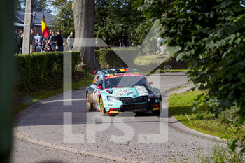 2021-08-15 - 32 Ghislain DE MEVIUS (BEL), Johan JALET (BEL), SKODA Fabia Evo, RC2 Rally2, during the 2021 Ypres Rally Belgium, 8th round of the 2021 FIA WRC, FIA World Rally Championship, from August 13 to 15, 2021 in Ypres, Belgium - Photo Grégory Lenormand / DPPI - 2021 YPRES RALLY BELGIUM, 8TH ROUND OF THE 2021 FIA WRC, WORLD RALLY CHAMPIONSHIP - RALLY - MOTORS