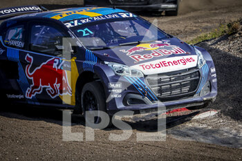 2021-08-22 - 21 HANSEN Timmy (SWE), team Hansen World RX Team, Peugeot 208, World RX, action, during the World RX of Sweden, 2nd round of the 2021 FIA World Rallycross Championship, FIA WRX, on August 21st and 22nd on the Holjes Motorstadion, in Holjes, Sweden - Photo Paulo Maria / DPPI - WORLD RX OF SWEDEN, 2ND ROUND OF THE 2021 FIA WORLD RALLYCROSS CHAMPIONSHIP, FIA WRX - RALLY - MOTORS