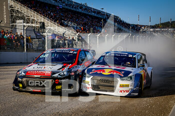 2021-10-10 - 01 KRISTOFFERSSON Johan (SWE), team KYB EKS JC, Audi S1, World RX, action, 68 GRONHOLM Niclas (FIN), team GRX-SET World RX Team, Hyundai i20, World RX, action during the World RX of Benelux, 6th round of the 2021 FIA World Rallycross Championship, FIA WRX, from October 8 and 10 on the Circuit de Spa-Francorchamps, in Stavelot, Belgium - WORLD RX OF BENELUX, 6TH ROUND OF THE 2021 FIA WORLD RALLYCROSS CHAMPIONSHIP, FIA WRX - RALLY - MOTORS