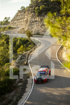 2021-10-15 - 02 Solberg Oliver (swe), Johnston Aaron (irl), Hyundai 2C Competition, Hyundai i20 Coupé WRC, action during the RACC Rally Catalunya de Espana, 11th round of the 2021 FIA WRC, FIA World Rally Championship, from October 14 to 17, 2021 in Salou, Catalonia, Spain - RACC RALLY CATALUNYA DE ESPANA, 11TH ROUND OF THE 2021 FIA WRC, FIA WORLD RALLY CHAMPIONSHIP - RALLY - MOTORS