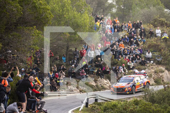 2021-10-16 - 11 Neuville Thierry (bel), Wydaeghe Martijn (bel), Hyundai Shell Mobis World Rally Team, Hyundai i20 Coupé WRC, action during the RACC Rally Catalunya de Espana, 11th round of the 2021 FIA WRC, FIA World Rally Championship, from October 14 to 17, 2021 in Salou, Catalonia, Spain - RACC RALLY CATALUNYA DE ESPANA, 11TH ROUND OF THE 2021 FIA WRC, FIA WORLD RALLY CHAMPIONSHIP - RALLY - MOTORS